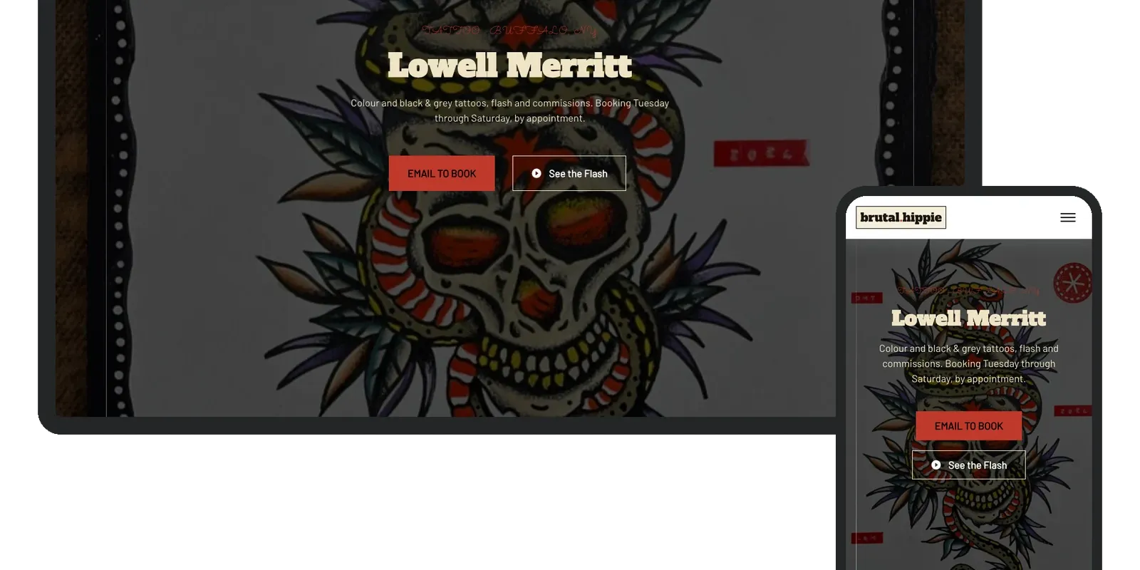 The Brutal Hippie website, brutalhippie.com